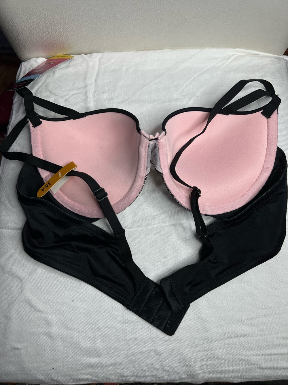 Maidenform Pink and Black Lace Push-Up Bra - Picture 4 of 6